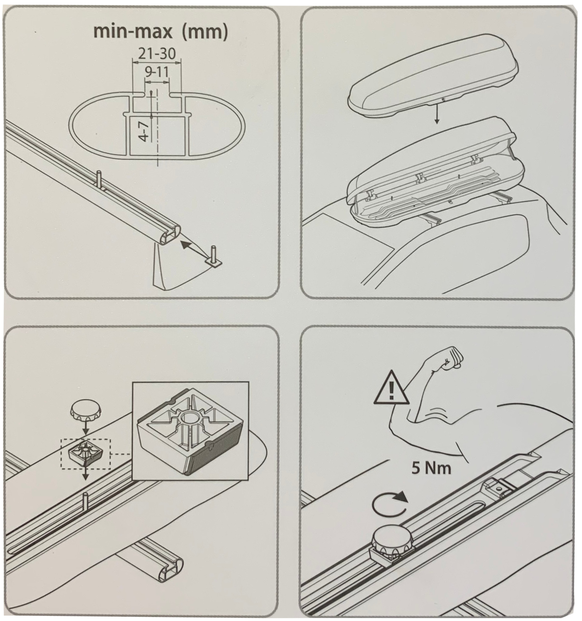 Atera Hapro Dachboxen Adaptersatz TNut Adapter Adapterschrauben 29772