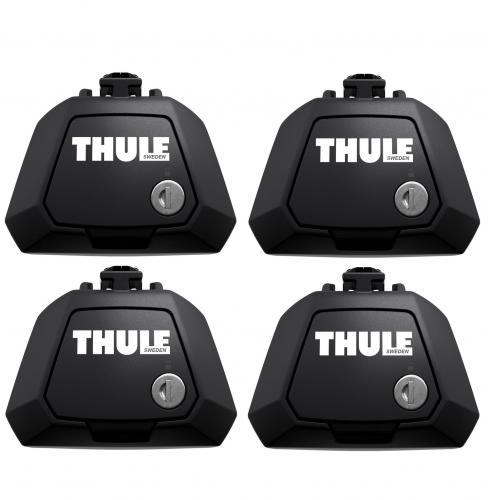 Thule Stahl Dachträger Grundträger f. Reling Raised Rail Evo 7104 7122 SET