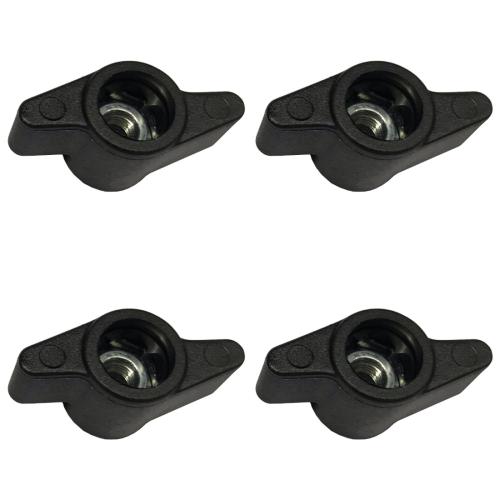 Flgelmutter Rndelmutter Handmutter Knebelmutter fr M6 x 0,75 Feingewinde - Menge: 4 Stck