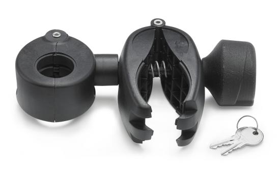 Uebler Abstandshalter Rahmenhalter Haltearm mit Klammer alle L�ngen & Schl�sselcode w�hlbar - L�nge: 1.Rad - Schlosscode: 887