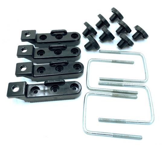 4x U Bolt Bügel Bolzen Anhänger Dachbox Bügelsatz M8 verzinkt SET Langloch  Zaun