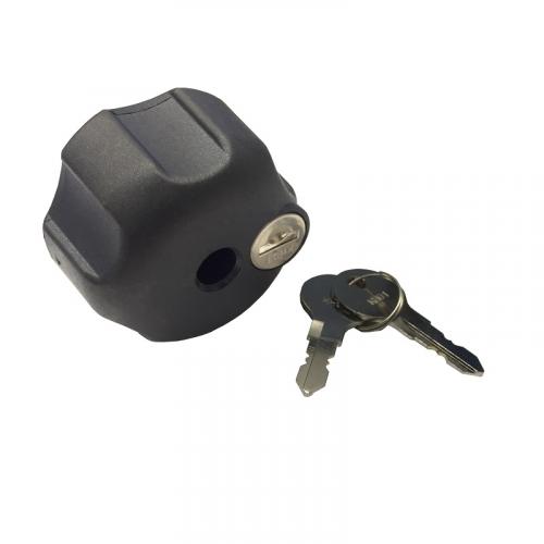 Hapro Rndelmutter Handrad Knebelmutter Handmutter abschliebar M10 inkl.Schloss K001 #34901