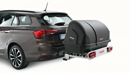 Fabbri Anhngerkupplungstrger Gepcktrger Exclusiv Deluxe 3 inkl. Heckbox Transportbox Gepckbox Minibox