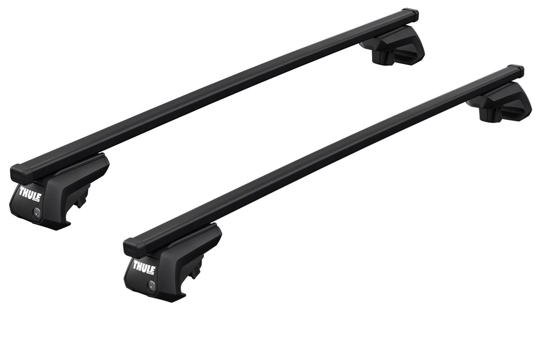 Thule Stahl Dachträger Grundträger f. Reling Raised Rail Evo 7104 7122 SET