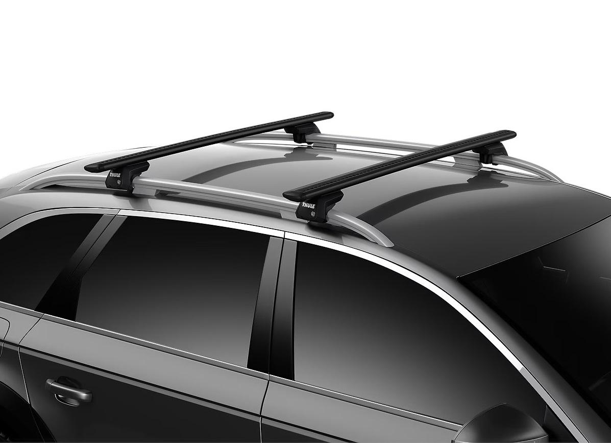 Thule Raised Rail WingBar Evo Black Dachträger f. VW Golf VII Variant mit  Reling, Bj. 2013-2021, 5-Türer Kombi