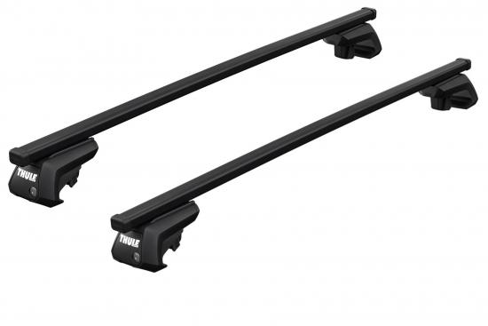 Thule Raised Rail SquareBar Evo Dachtrger f. Mercedes 200-500 (W124) T-Modell mit Reling, 1985-1996, 5-Trer Kombi