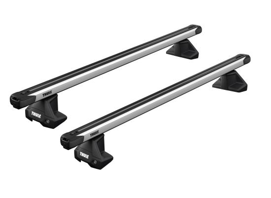 Thule Clamp SlideBar Evo Dachtr�ger f. Hyundai HB20 ohne Reling, Bj. 2019-, 5-T�rer Schr�gheck