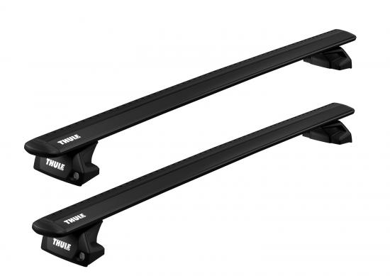 Thule Flush Rail WingBar Evo Black Dachtrger f. Subaru Outback IV mit integrierter Reling, Bj. 2009-2014, 5-Trer Kombi