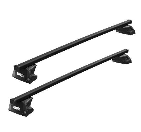 Thule Flush Rail SquareBar Evo Dachtrger f. Mini Cooper F55 mit integrierter Reling, Bj. 2014-, 5-Trer Schrgheck