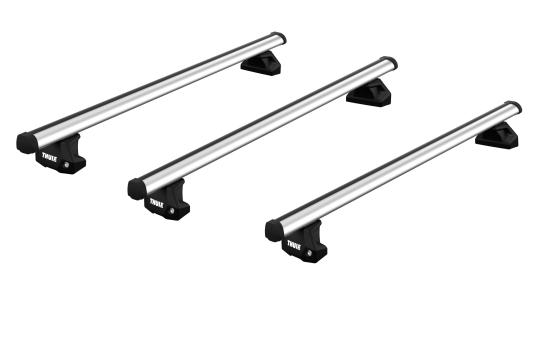 Thule Fixpoint ProBar Evo Dachtr�ger 3er Set f. VW Caddy IV mit Fixpunkten, Bj. 2015-2020, Hochdachkombi