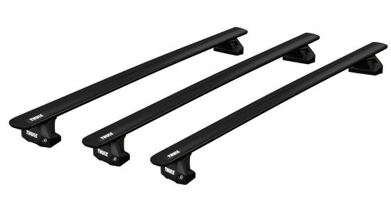 Thule Fixpoint WingBar Evo Black Dachtr�ger 3er Set f. VW Multivan T7 mit Fixpunkten, Bj. 2021-, Van