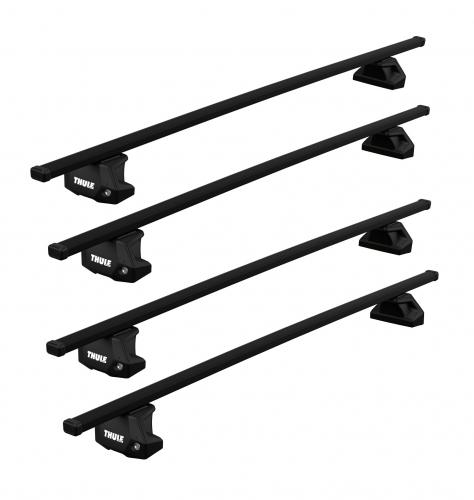 Thule Fixpoint SquareBar Evo Dachtrger 4er Set f. VW Transporter T5 mit Fixpunkten, Bj. 2003-2015, Van